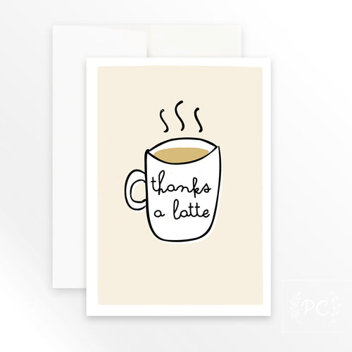 thanks a latte | greeting card