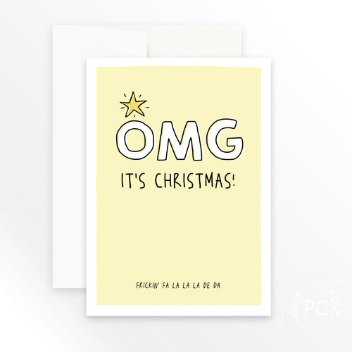 omg its christmas | greeting card