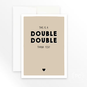 double double thank you | greeting card