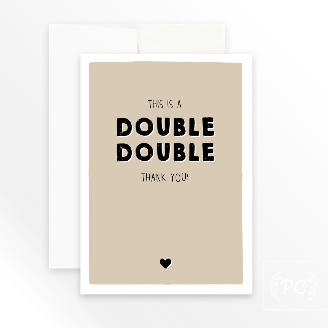 double double thank you | greeting card