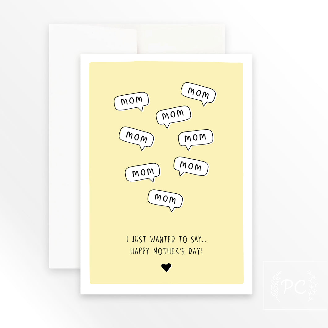 mom mom mom | greeting card