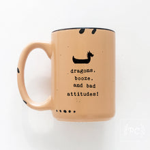dragons, booze, bad attitudes | ceramic mug