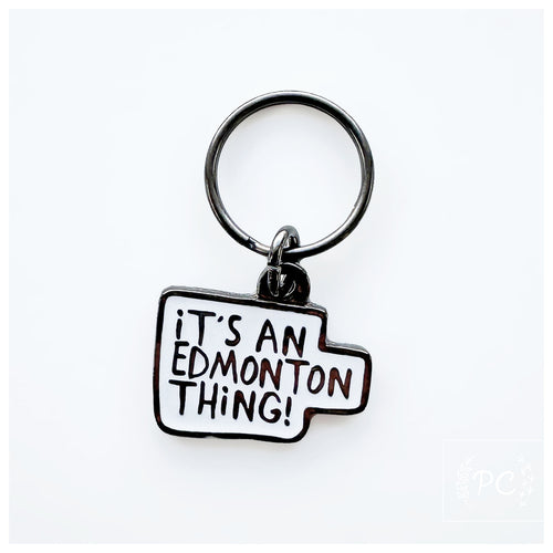 It's an Edmonton thing! | silver metal key ring