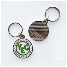 YEG Coordinates | silver metal key ring