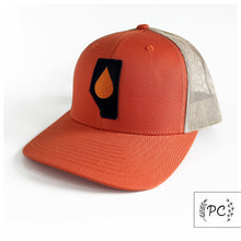 alberta oil - orange & tan - retro trucker snapback | hat