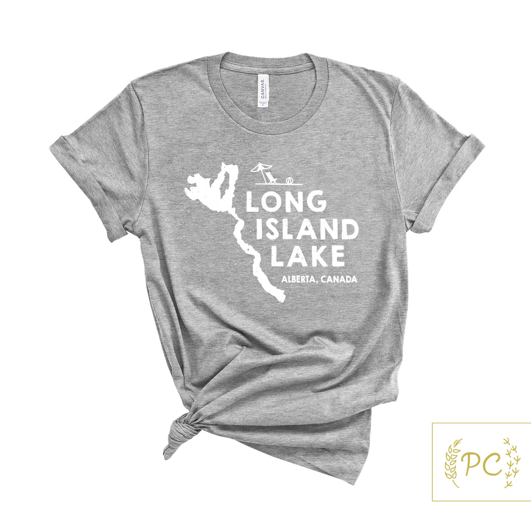 Long Island Lake, Alberta - ADULT Unisex Crew Neck