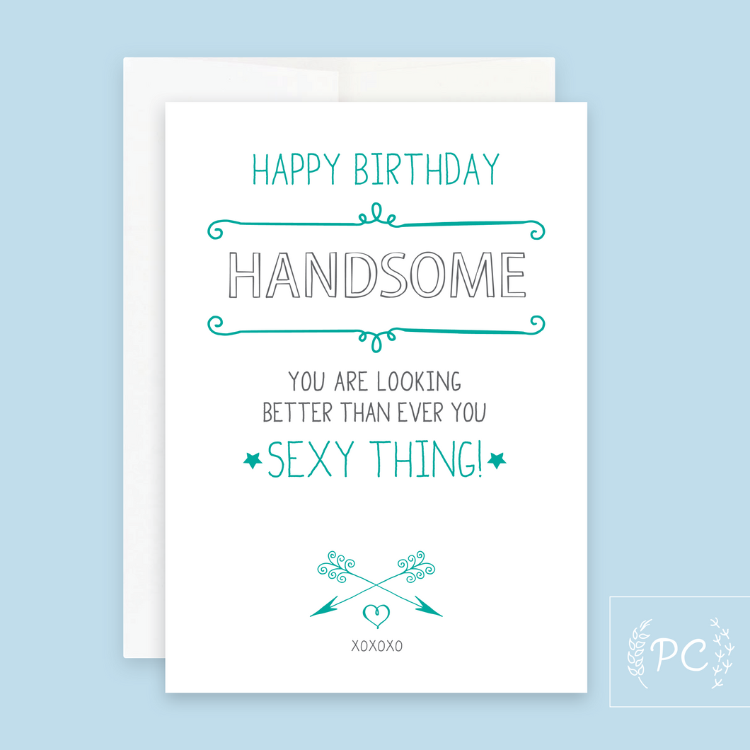 happy birthday handsome | greeting card