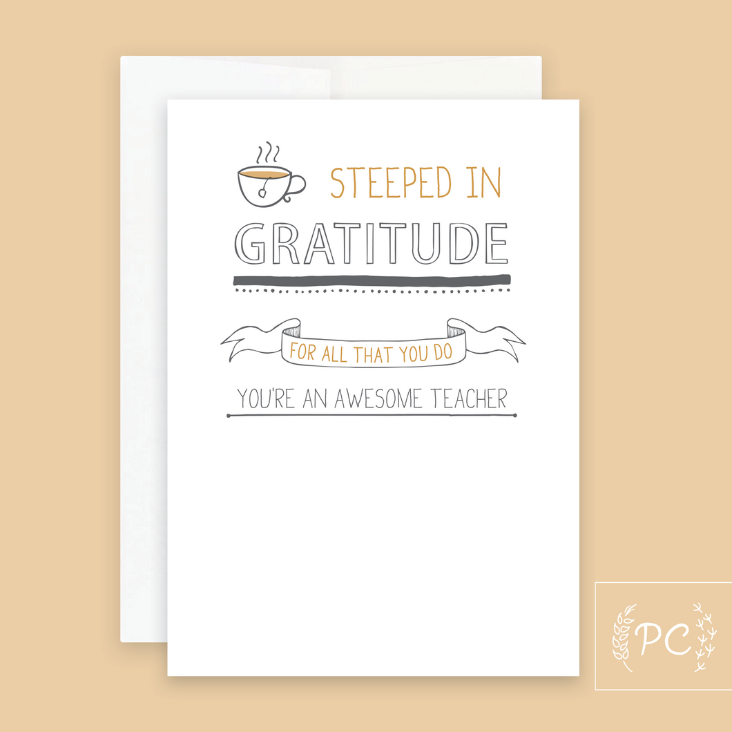 steeped in gratitude - teacher