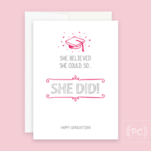 she believed she could so she did | greeting card