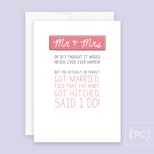 mr & mrs | greeting card