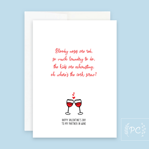 where’s the cork screw? | greeting card