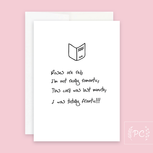 i was totally frantic | greeting card