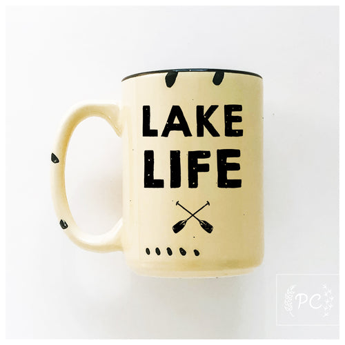 lake life oars | ceramic mug