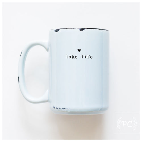 lake life small heart | ceramic mug