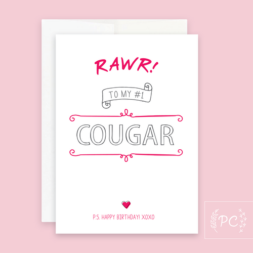 to my #1 cougar | greeting card