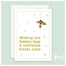 holiday hugs & mistletoe kisses | greeting card