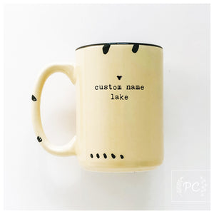 custom lake name mug with anchor