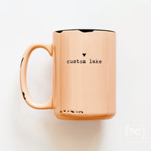 custom lake name mug with heart