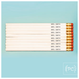 Custom teacher name pencils - Set of 10